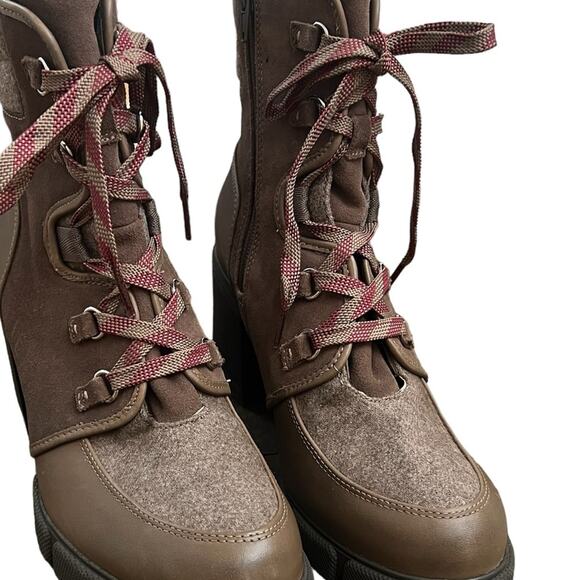 NWOT Naturalizer Brown Myla Stacked Heel Leather Booties – Sz 9 - Picture 7 of 10